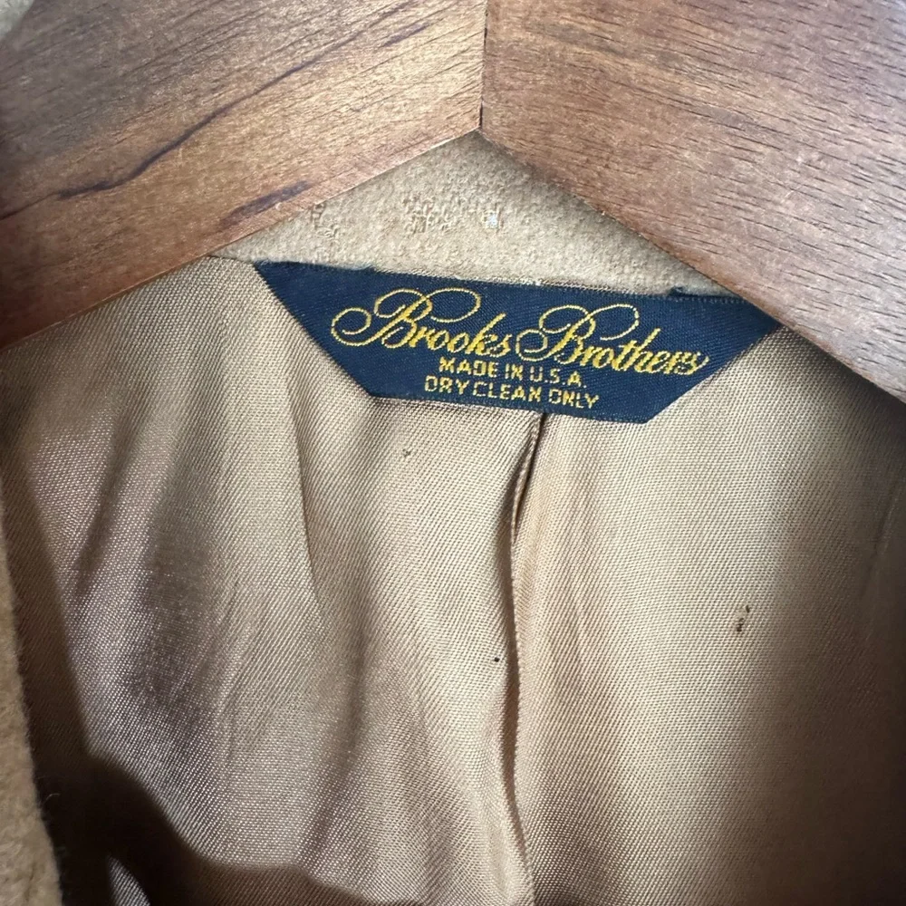 Brooks Brothers Camel Hair Blazer 41L Vintage Tan Sport Coat Mens Wool Jacket